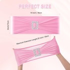 Joccun 120 Pcs Spandex Chair Sashes Bows Stretch Chair Cover Band Buckle Slider