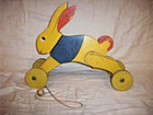 Vintage Peter Rabbit Wood Pull Toy