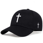 New Cross Baseball Cap Catholic Christian Cross Jesus Embroidery Adjustable Hat