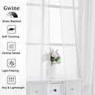 Gwine White Sheer Curtains 84 Inches Long 2 Panels Set For Living Room  Rod Pock