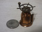Antique Copper Nautical Helm Ship Wheel Measuring Tape Measure  reparied damaged