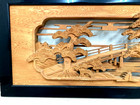 Elegant Authentic Japanese Ranma Transom Panel Wood Carving Vintage