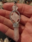 Stunning Rose Quartzr quartz Merkaba Pendulum Healing Wicca Pagan