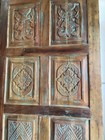 Vintage Carved Barn Door Farmhouse Vintage Rustic Wood Boho Decor 7 x3 