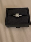 Vera Wang Love Collection 1ct Princess Diamond Sapphire 14k White Gold Ring 6 5