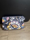 Vera Bradley Blue Multicolor Floral Makeup Bag Pouch With Zip Closure