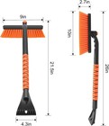 Nacena Snow Brush And Ice Scrapers For Car Windshield  Detachable Snow Remover F