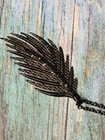 Layered Necklace Made With Hematite Beads  Gunmetal Feather Pendant And Findings