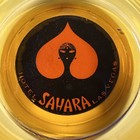 Vintage Marketing Amber Ashtray   Sahara Hotel And Casino   Las Vegas Nevada Nv