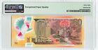Trinidad   Tobago 50 Dollars 2015  P-59 Polymer  Pmg 68 Epq Superb Gem Unc