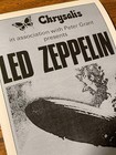 Led Zeppelin 1969 1st Uk Tour Concert  Poster  2nd Printing
