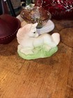 Two Vintage Porcelain Unicorn One Lying One Standing 4 In  And 4 1 4 Inches
