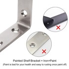 4 Pack Heavy Duty L Brackets 5x3 Stainless Steel Shelf Support Corner Brace
