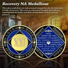 Ielcjj 21 Year Na Medallions - Narcotics Anonymous Sobriety Coin  years 1-30 