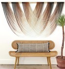 Macrame Wall Hanging Brown Dip Dyed Large Fiber Yarn Wall Art Boho Wall Decor