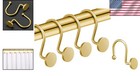 Shower Curtain Hooks Rustproof Metal Rings Bathroom Decor Set Of 12 Heavy Duty