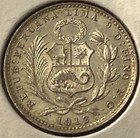 1912 1 Dinero Peru Unc