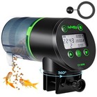 Automatic Fish Feeder For Aquarium  Auto Lcd Display   Battery Powered Black