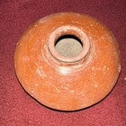 Rare Vintage Ecuadorian Pre-columbian Clay Flat Pottery Vase 