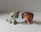 2pcs lot Littlest Pet Shop Lps Dog Cat  675 391 Animals Figure Toys