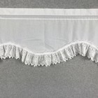 White Ruffled Hem Eyelet Lace Valance 58    X 16    Usa Shabby Chic Cottage Vtg