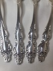Set Of 4 Dinner Forks Oneida 1881 Rogers - Baroque Rose 1967  Silverplate Oneida