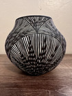 Native American Indian Pottery Acoma Fine Line Painted Vase