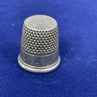 Antique  Sbc Simons Brothers Scenic Sterling Silver Thimble Engraved 8 Floral