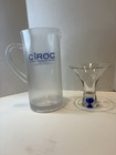 Rare Ciroc Premium Vodka Acrylic Tall Pitcher   Blue Sphere Martini Glass New