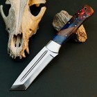 8 8  D2 Tactical Camp Knife Full Tang Resin Handle Fixed Blade Leather Sheath