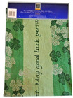 St Patrick s Day Table Runner 13x72  Green Shamrocks Good Luck Tapestry