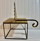 Vtg Christmas Tree Solid Brass 8    In Long Arm Stocking Holder Hanger Made India