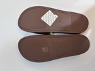 Kumishi Women   s Brown Slide Sandals With Cream Trim Size 10 New