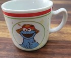 Vtg Sesame Street Porcelain Cup Big Bird Cookie Monster Children s Newcor Japan