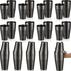 Zhehao 24 Pcs Cocktail Shaker Professional Bar Boston Shaker Set 12 Black