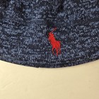 Nwt Polo Ralph Lauren Child Knit Hat Beanie Heathered Blue Red Pony One Size