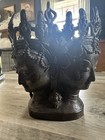 Antique Brahma Statue  4 Headed Statue Brass Or Bronze From India  Buddha Crown
