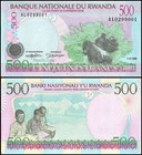 Rwanda 500 Francs  1998  P-26b  Unc X 10 Pcs