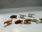 Vintage Mini Plastic Cows Lot Of 9