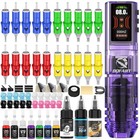 Wireless Adjustable Tattoo Gun Kit Complete Professional Tattoo For Artists Asd