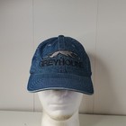 Vtg Official Greyhound Bus Embroidered Logo Denim Strapback Hat Baseball Cap