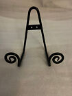 Plate Picture Holder Display Rack Art Easel Stand Wall Mount Tabletop-metal Blk