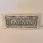 1864  20 Dollar Bill Csa Note Confederate States Of America Richmond Currency