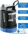 Dekopro Submersible Water Pump 1 3 Hp 2450gph Utility Pump Deko