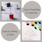 15pcs Large Eye Sewing Needles 3 Sizes Easy Embroidery Thread Hand Diy Quilting