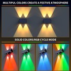 Solar Fence Lights 6pack Solar Lights Outdoor Warm White   Rgb Up   Down Wate   