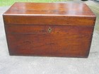 Antique Primitive Exposed Dovetail Walnut Blanket Chest Box From Pennsylvania