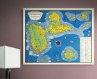 Pictorial Map Of Guadeloupe     Caribbean Towns Culture   French Colonial Heritage