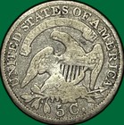 1833 Capped Bust Half Dime Very Good Vg Coin  29871