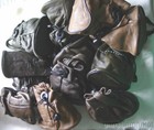 Genuine Leather Drawstring Coins Marble Trinket Jewelry Pouch